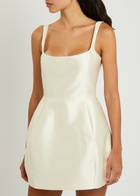 DE LA Vali Lola Satin-twill Mini Dress Ivory