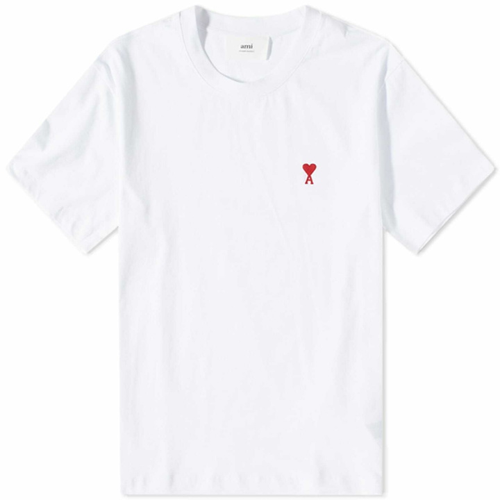 Photo: AMI Men's Small A Heart T-Shirt in White