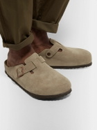 Birkenstock - Boston Suede Clogs - Brown