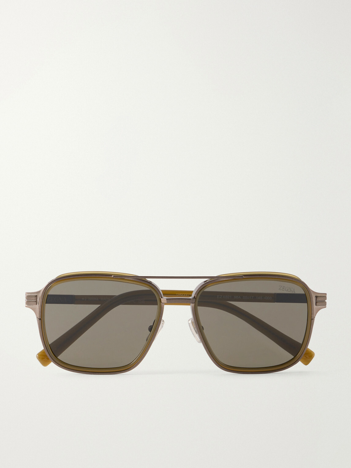 Zegna - Aviator-Style Metal Sunglasses - Green