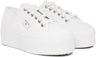 ALAÏA White Superga Edition Platform Sneakers