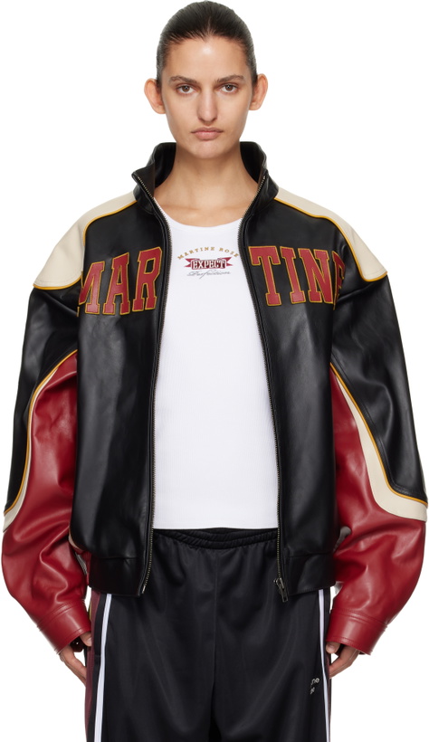 Photo: Martine Rose Red & Black Superbowl Leather Jacket