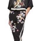 Dolce and Gabbana Black Floral Angels Lounge Pants