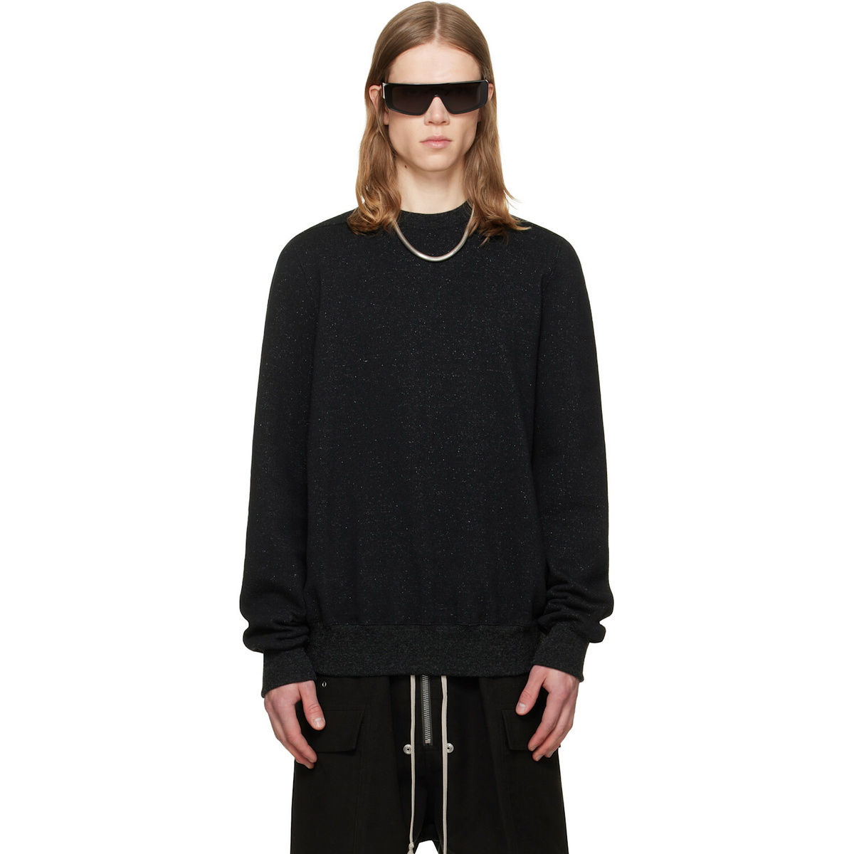 Rick Owens Black Tower Crewneck Sweatshirt