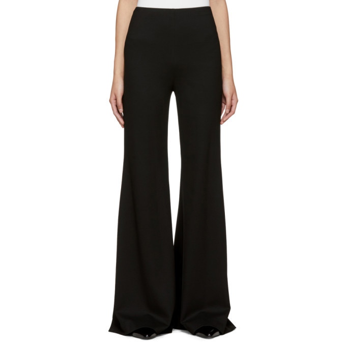 Photo: Rosetta Getty Black Fitted Straight Flare Trousers