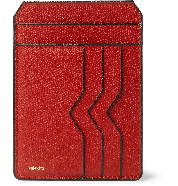Photo: Valextra - Pebble-Grain Leather Cardholder - Red