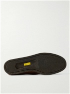 Yuketen - Textured-Leather Kiltie Derby Shoes - Brown