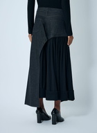 Yohji Yamamoto Cut-Off Combination Midi Skirt