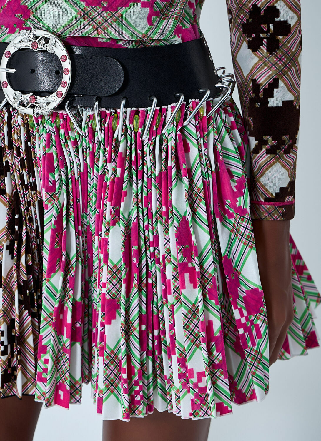 Chopova Lowena Pixel Party Mini Carabiner Skirt