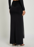 Nensi Dojaka Colour-blocked Stretch-jersey Maxi Skirt Black And White