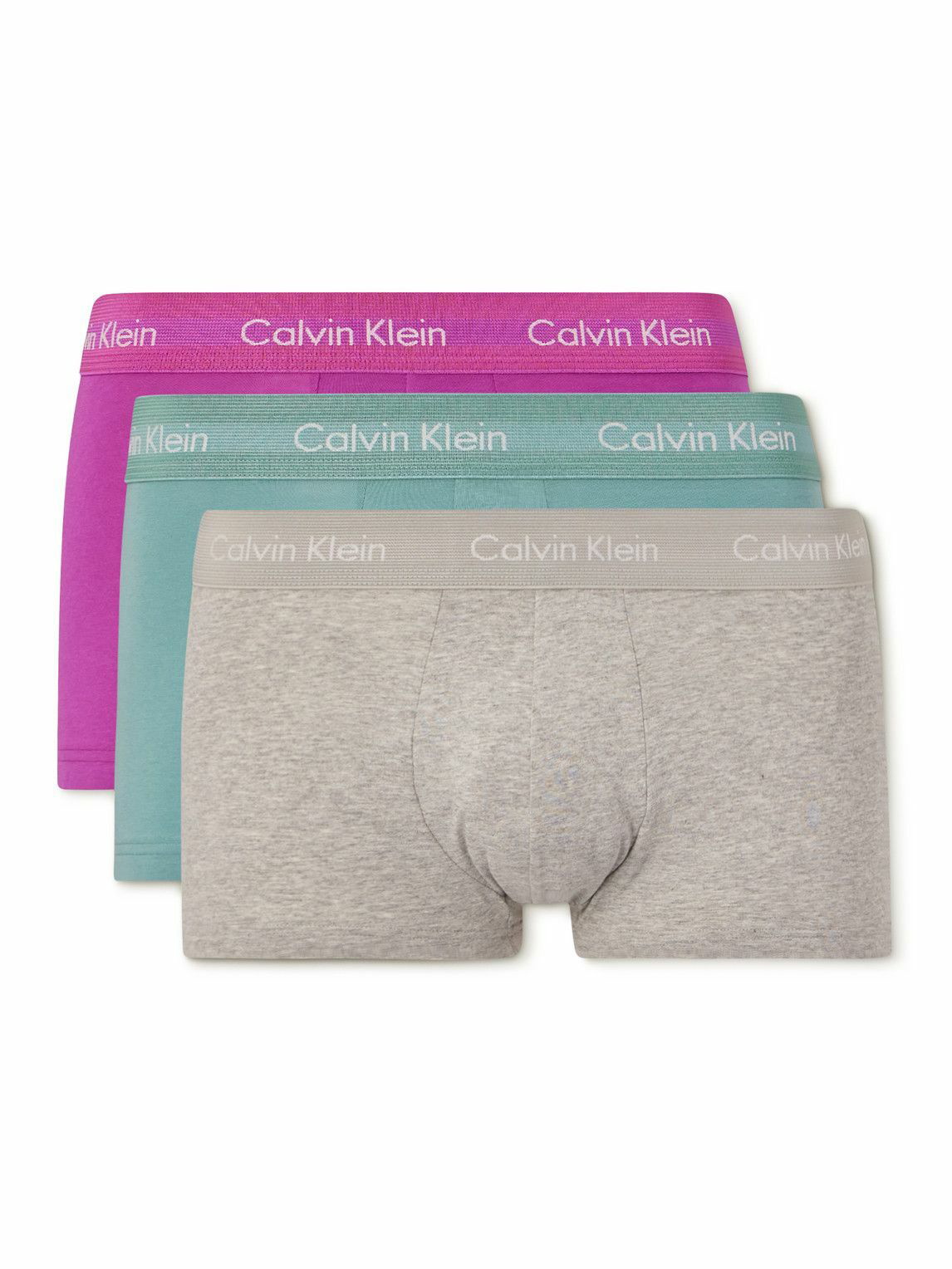 Calvin Klein Underwear - Three-Pack Stretch-Cotton Boxer Briefs - Multi  Calvin Klein Underwear