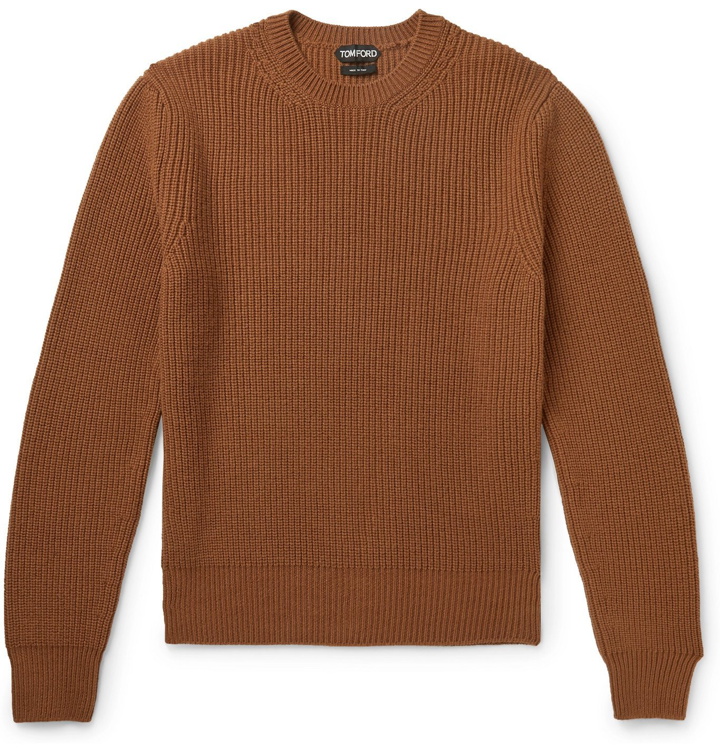 Photo: TOM FORD - Ribbed Cashmere Sweater - Red