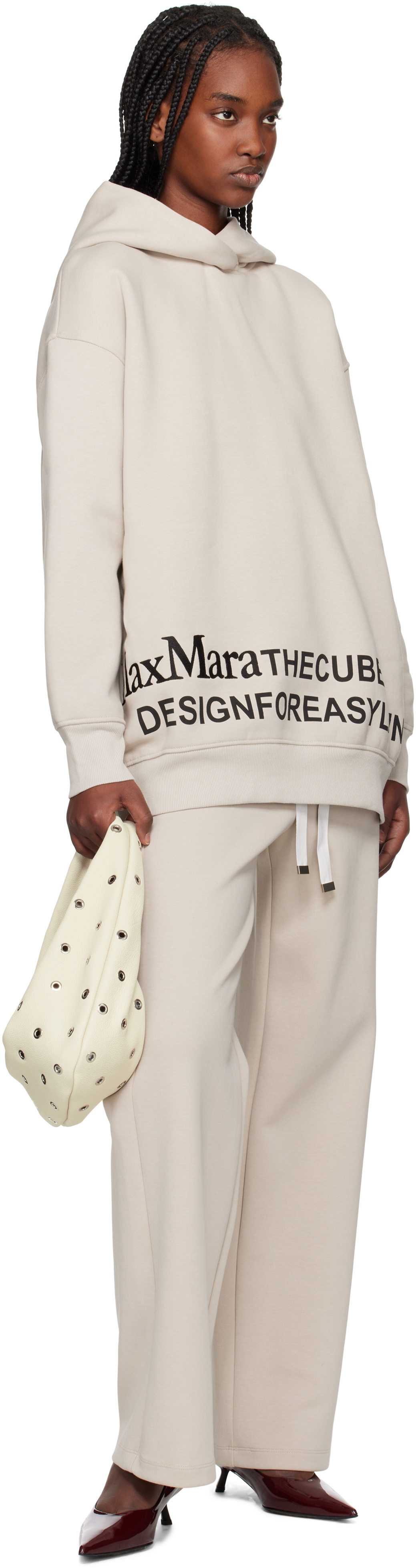 Max Mara Beige Felpa Hoodie