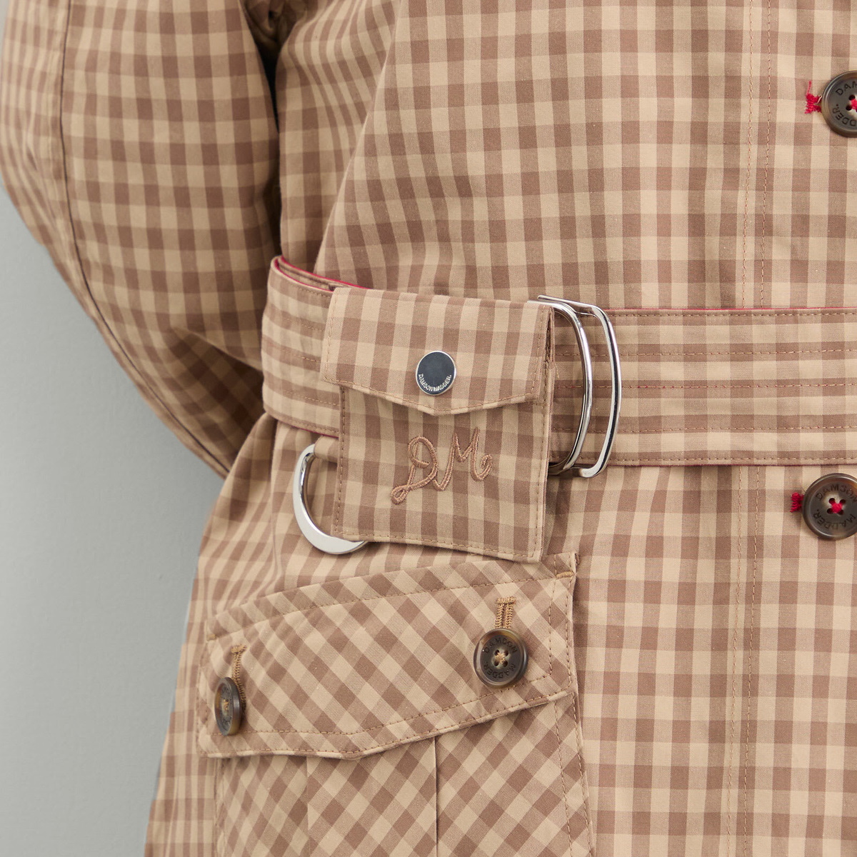 Damson Madder Women's Anja Reversible Honey Trench Coat in Tan