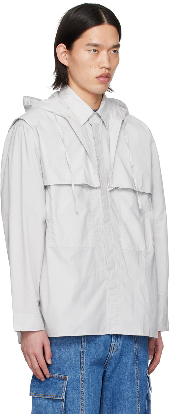 Youth Gray Hooded Shirt
