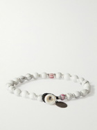 Mikia - Silver, Howlite and Shell Beaded Bracelet - White