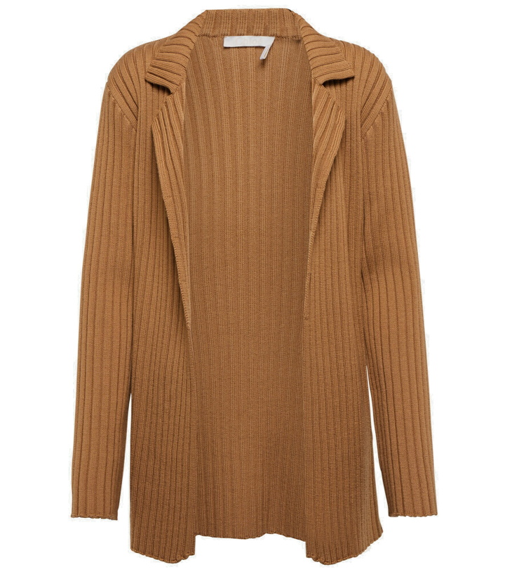 Photo: Chloe - Ribbed-knit wool and cashmere cardigan