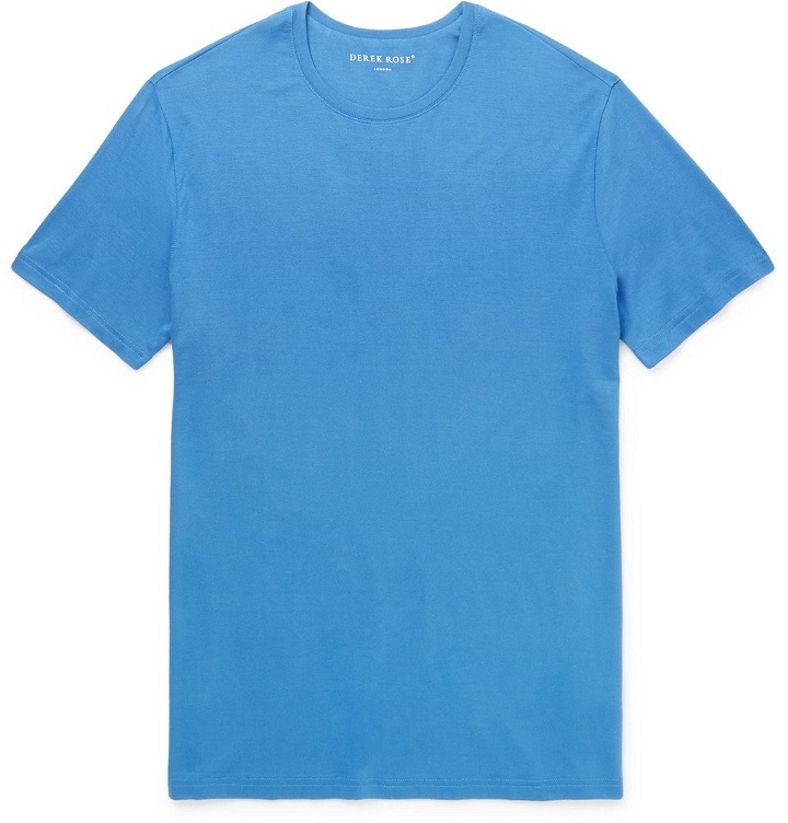 Photo: Derek Rose - Basel Stretch-Micro Modal T-Shirt - Men - Blue