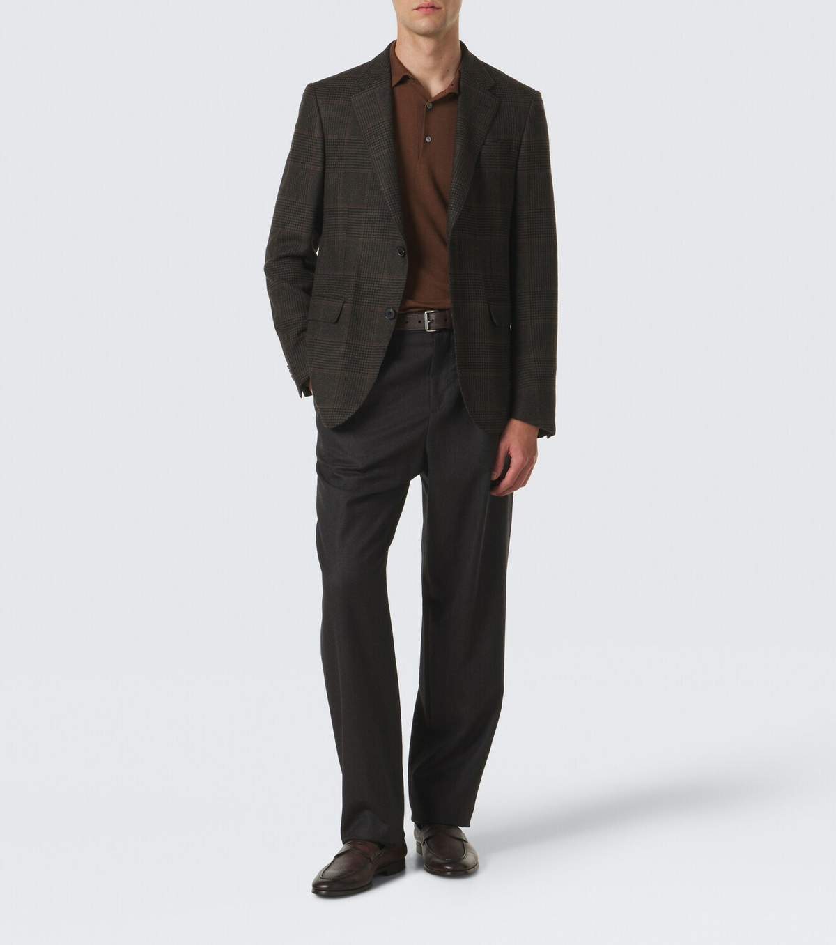 Thom Sweeney Cashmere and silk polo sweater