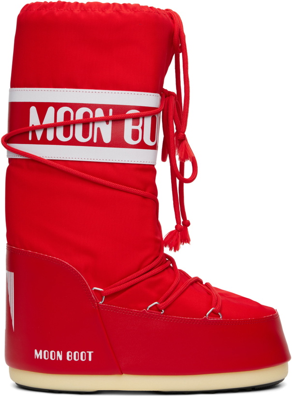Photo: Moon Boot Red Icon Nylon Boots