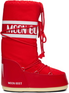 Moon Boot Red Icon Nylon Boots