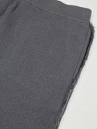 Mr P. - Tapered Distressed Virgin Wool Sweatpants - Gray