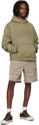 Represent Khaki 'Represent' Embellished Hoodie
