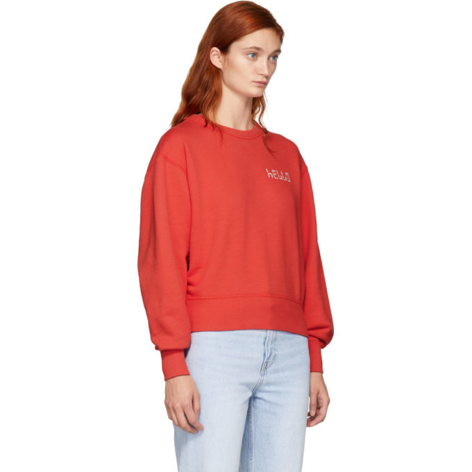 rag and bone Red Hello Sweatshirt Rag and Bone