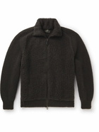 Brioni - Cashmere and Silk-Blend Bouclé Zip-Up Cardigan - Brown