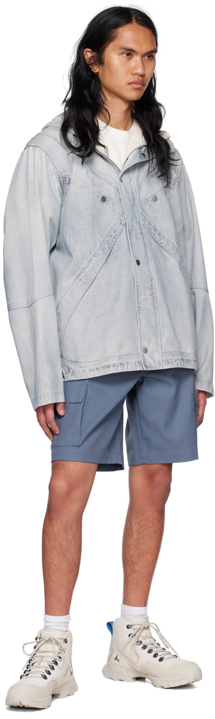 GR10K Blue Flap Pockets Shorts
