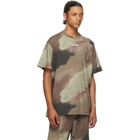Off-White Green and Brown Camo Barrel Worker T-Shirt
