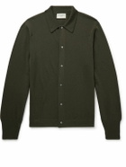 Officine Générale - Brent Virgin Wool Cardigan - Green
