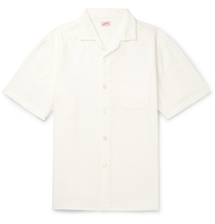 Photo: Arpenteur - Dobby Camp-Collar Cotton-Piqué Shirt - White