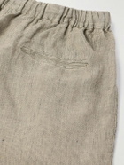 Massimo Alba - Kevin Straight-Leg Pleated Linen Drawstring Shorts - Neutrals