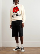 KENZO - Logo-Jacquard Wool Sweater - Neutrals