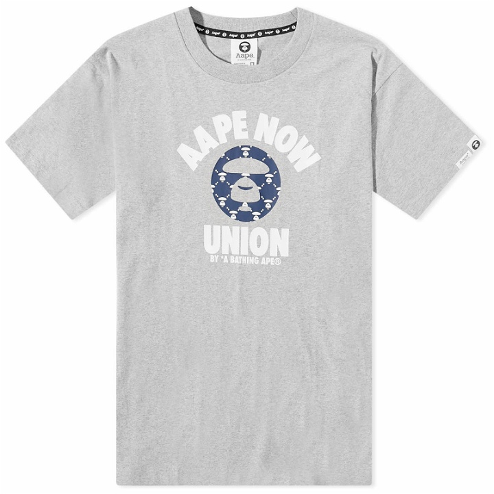 Photo: Men's AAPE Now Union T-Shirt in Grey