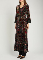 Alice + Olivia Nomi Floral-jacquard Maxi Kimono Black