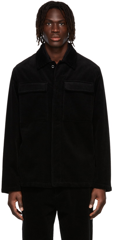 Photo: Jil Sander Black Cotton Corduroy Enshuko Jacket