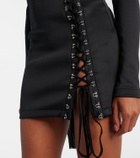 Blumarine Scuba off-shoulder minidress