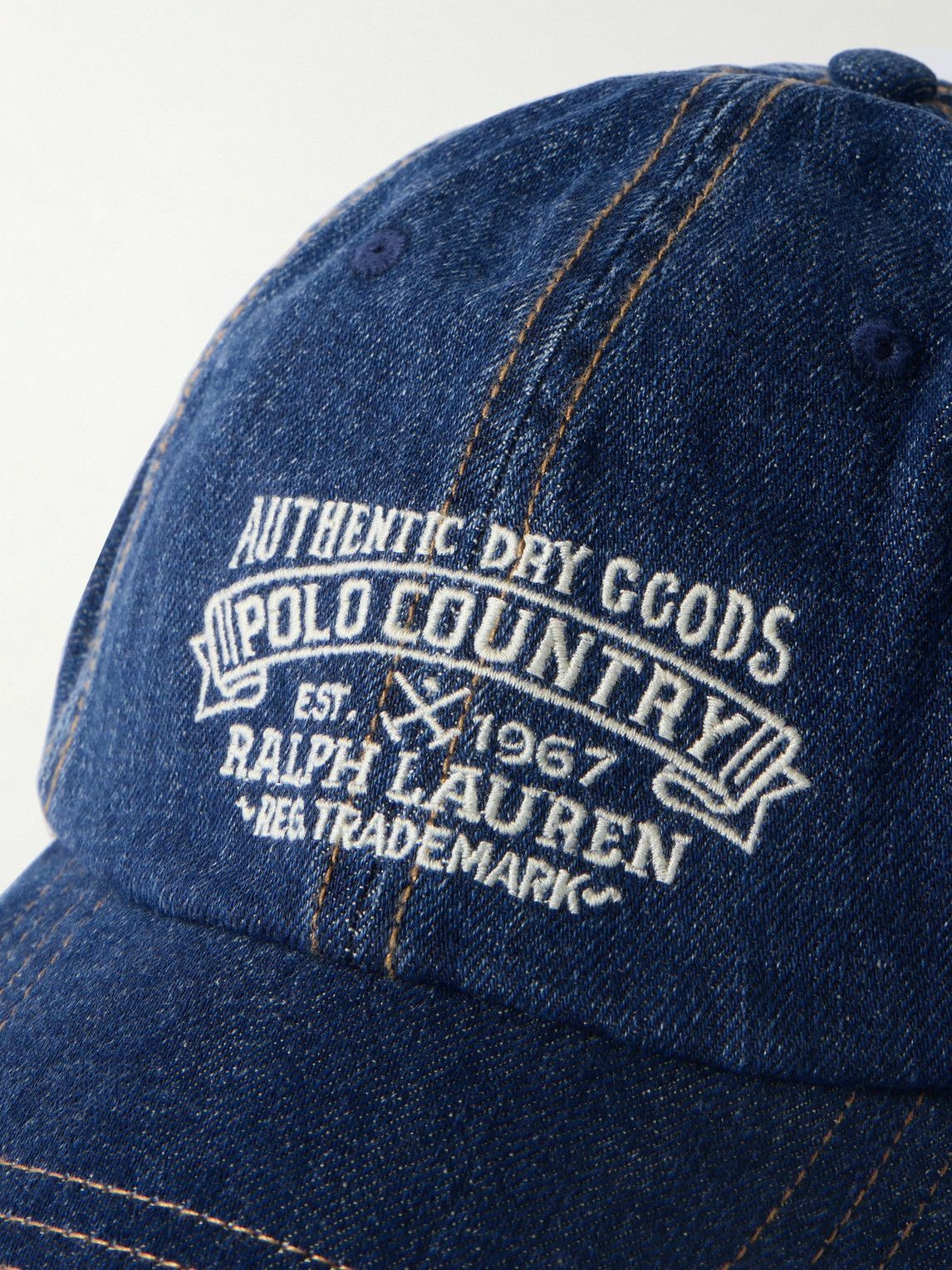 Trendy Bow Embroidered Denim Baseball Cap: Chambray