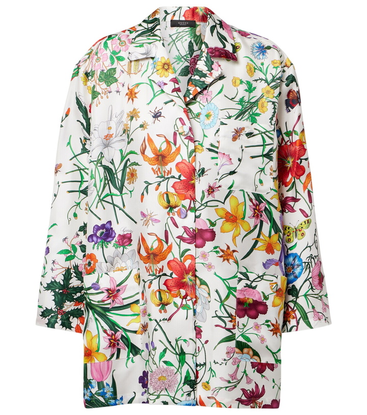 Photo: Gucci Floral silk twill shirt
