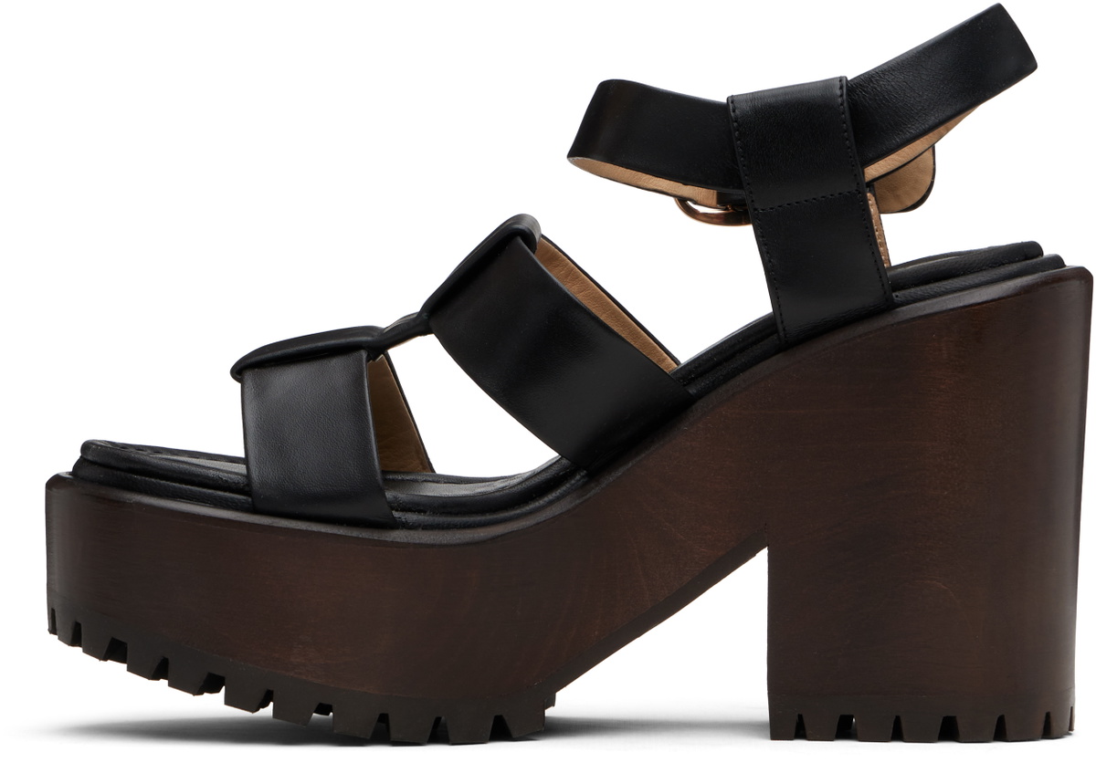 Gabriela Hearst Black Hera Platform Sandals