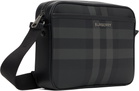 Burberry Gray & Black Muswell Bag