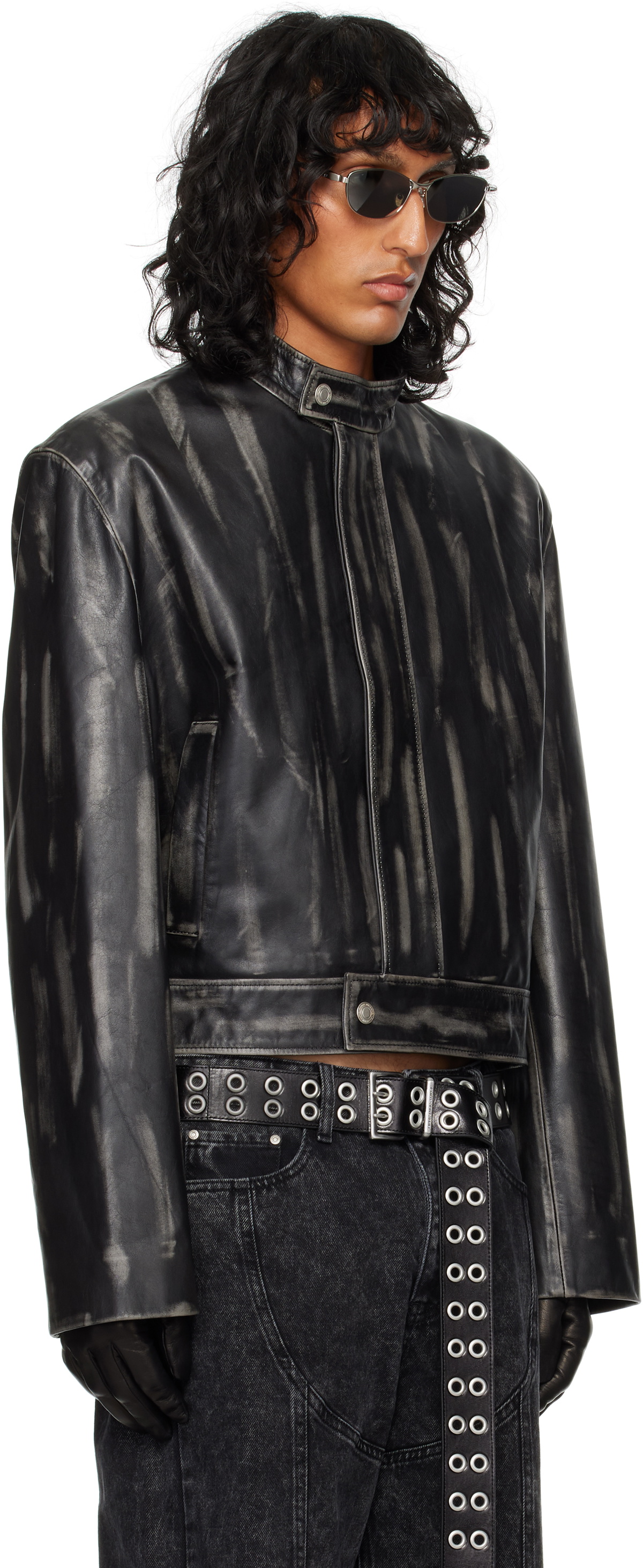 アキレスイオンガブリエル MOTODADDY LEATHER JACKET Achilles Ion Gabriel Black Motodaddy Leather Jacket