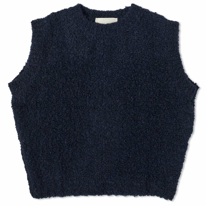 Photo: A Kind of Guise Men's Lundur Knit Vest in Midnight Biucle