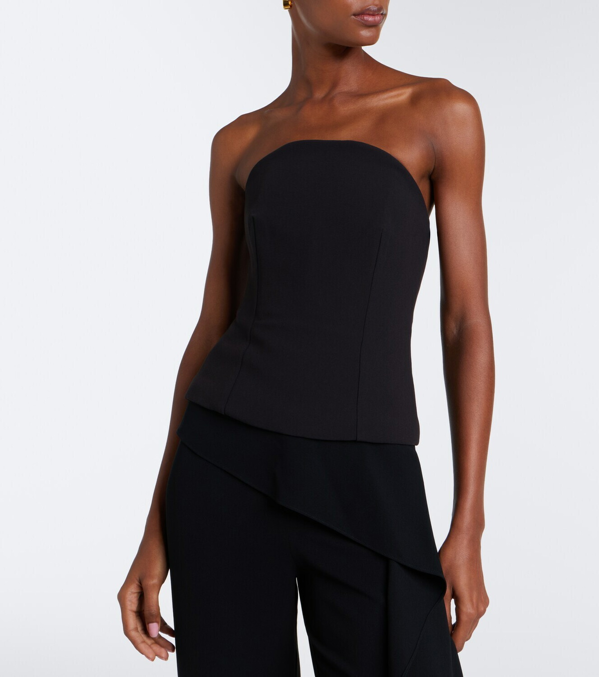 Roland Mouret Scarf-detail crêpe corset top