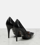 Gucci Python-effect leather pumps