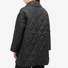 GANNI Women's Ripstop Quilt Reversible Coat in Black