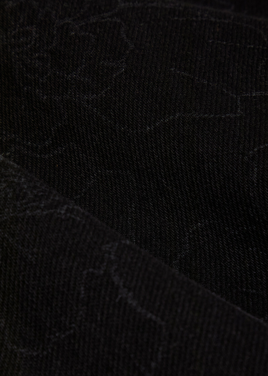 Les Deux Roi Floral Straight-leg Print Denim Jeans Black