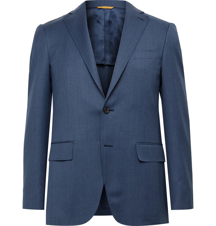 Photo: CANALI - Kei Slim-Fit Unstructured Wool Suit Jacket - Blue